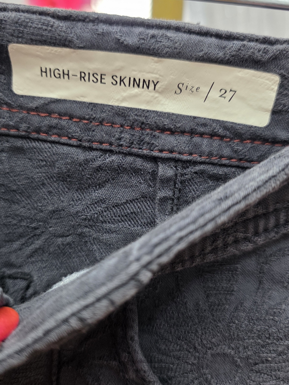 Pilcro and the Letterpress Anthropologie Ankle Charcoal Gray Floral Pants 27 - Picture 3 of 8